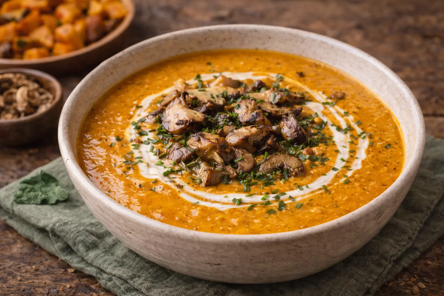 Crema de verduras de otoño asadas