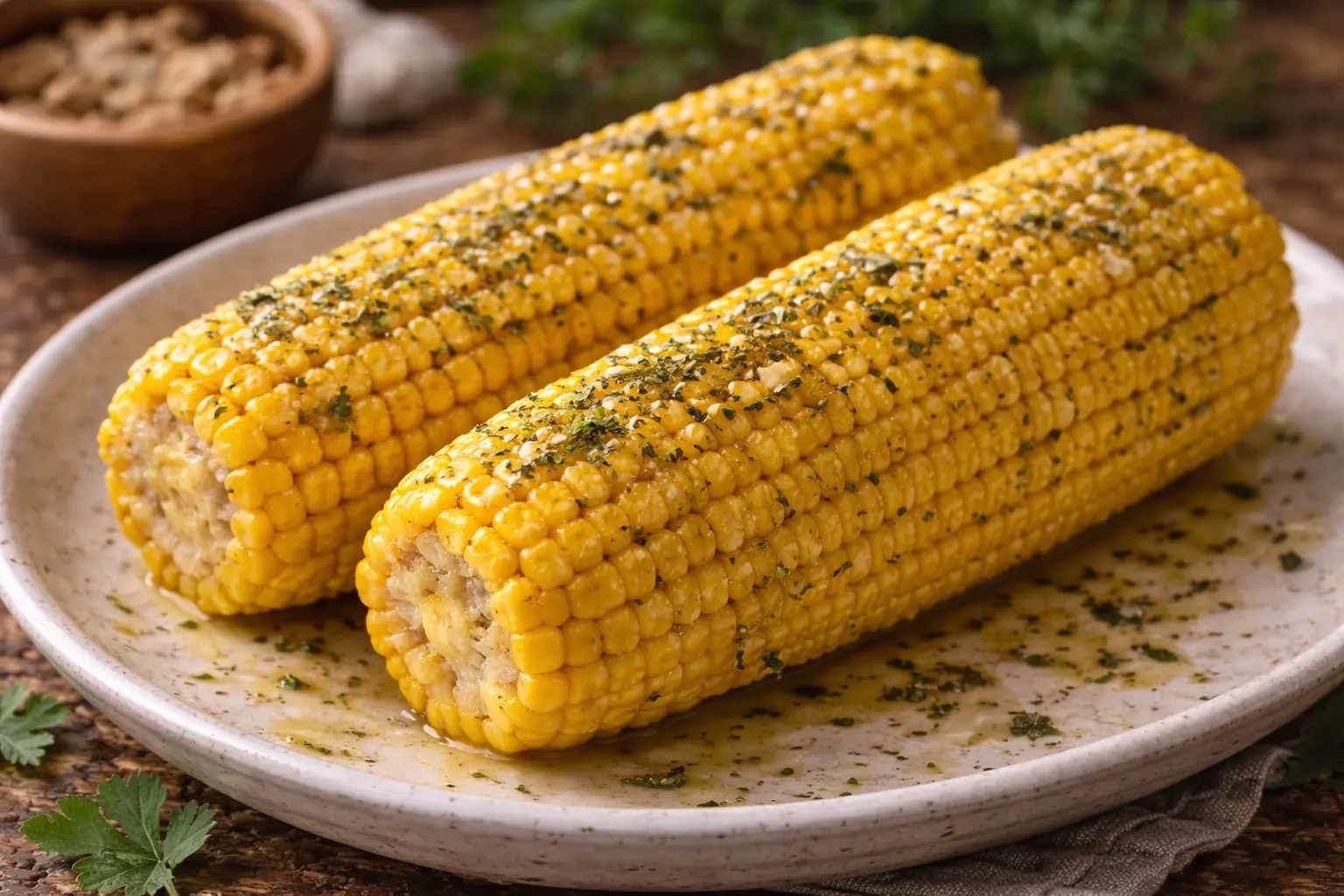 Mazorca de maíz a fuego lento